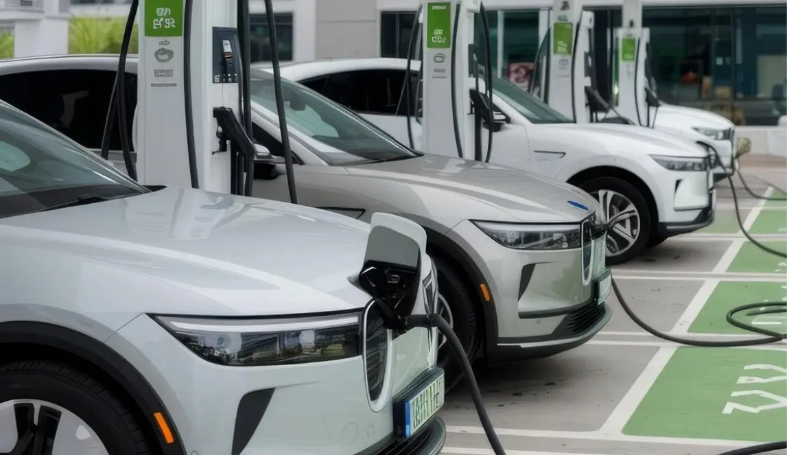 Depot EV charging under a site power limit