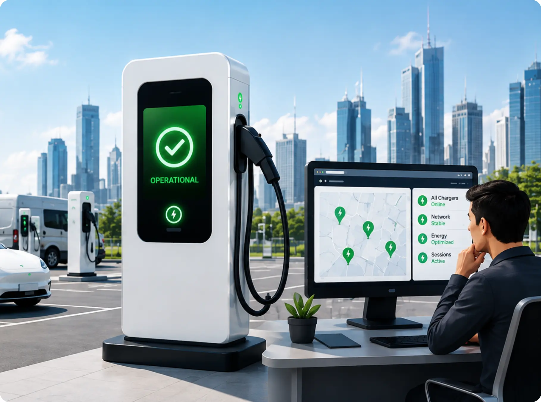 Gaadin AI vision — one operational view of vehicles, charging, battery and energy